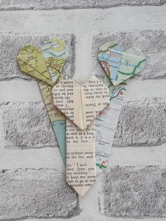 Origami Heart Bookmark - Set of 3