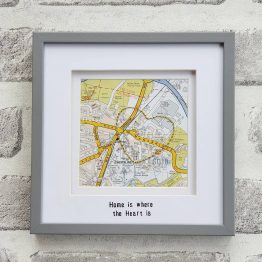 Embroidered Map frame